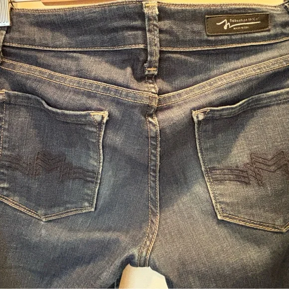Sebastian McCall Womens Jeans Size 26 Straight Leg USA Made Dark Blue - Picture 6 of 8